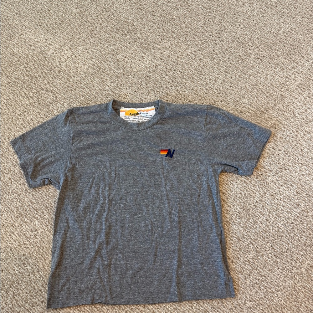 Aviator Nation basic Boyfriend Tee - Heather Gray, Small